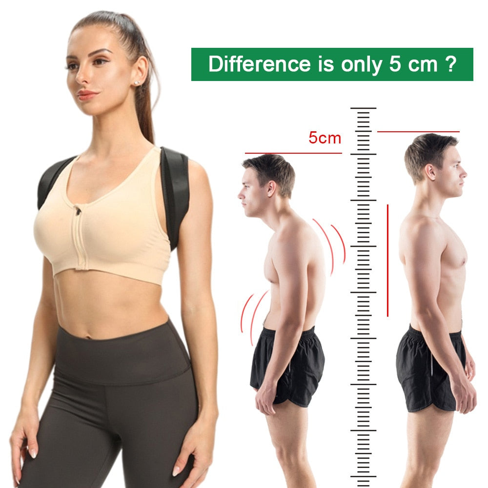 Adjustable Back Shoulder Posture Corrector Belt Clavicle Spine Support Reshape Your Body Home Office Sport Upper Back Neck Brace - ESSENTIALS365