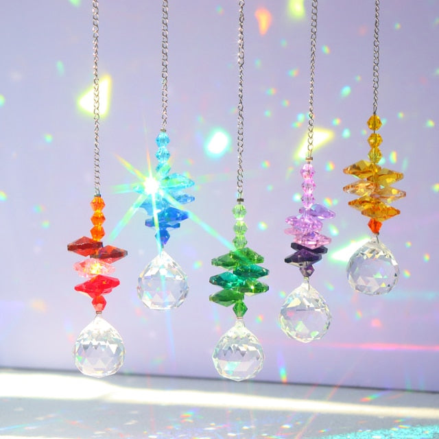 Attrape-soleil Prism Hanging Window Crystal Rainbow Light Catcher