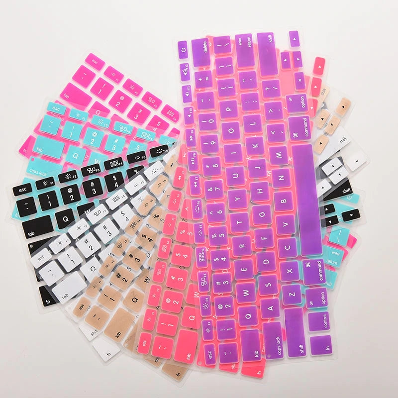 Candy Colors Silicone Keyboard Cover Sticker - ESSENTIALS365