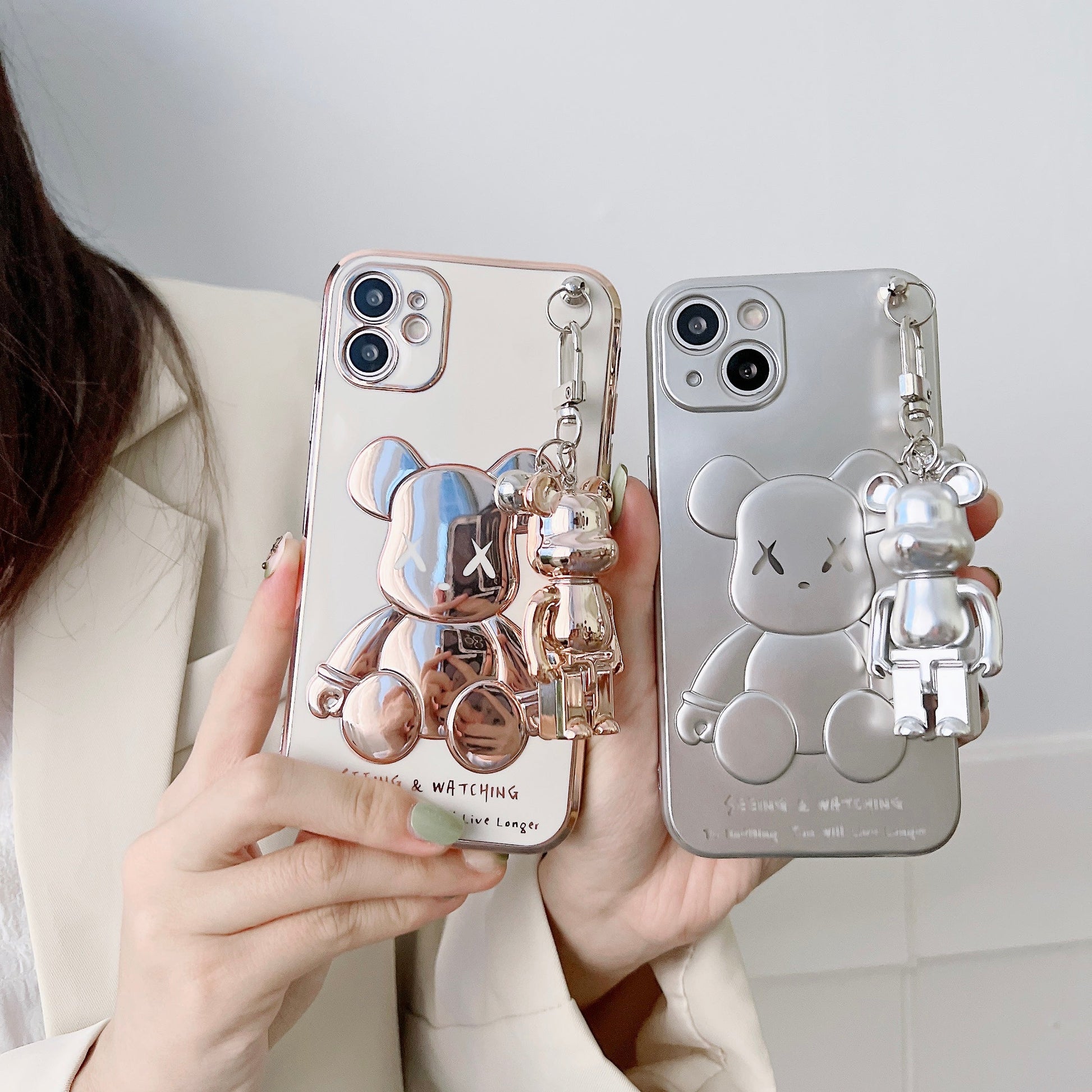 3D Bear Chain Phone Case for iPhones - ESSENTIALS365