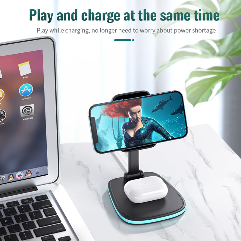 3in1  15W Folding Wireless Magnetic Charger - ESSENTIALS365